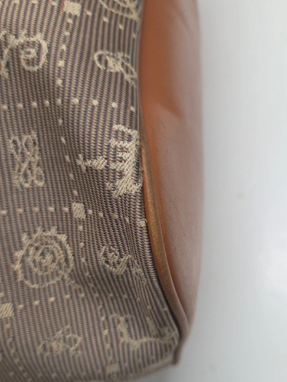 Lancel Daligramme Taupe Patterned Tote with Leather Trim Salvador Dali 2012 - Picture 5 of 16